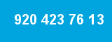 920 423 76 13 920 423 76 13